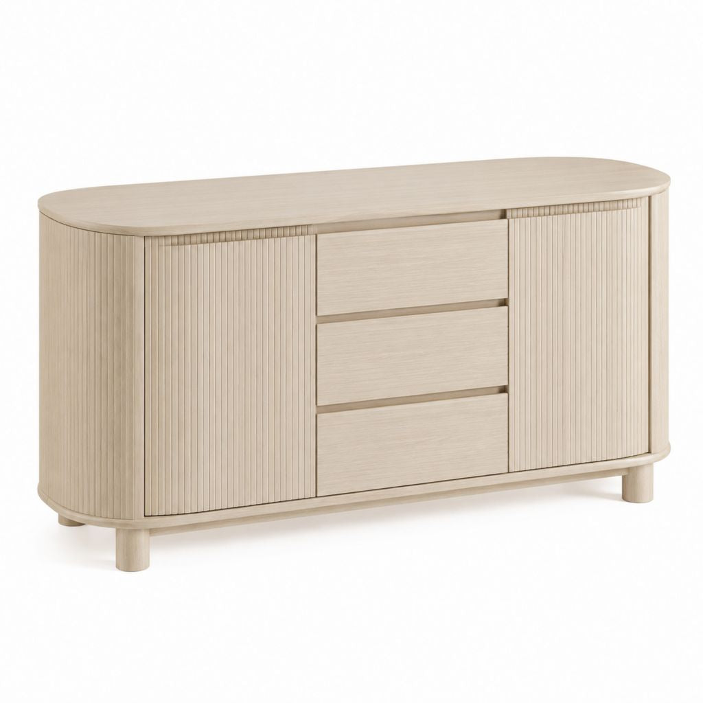 Sideboard Eichenoptik mit 2 Türen und 3 Schubladen 160 x 45 x 80 cm