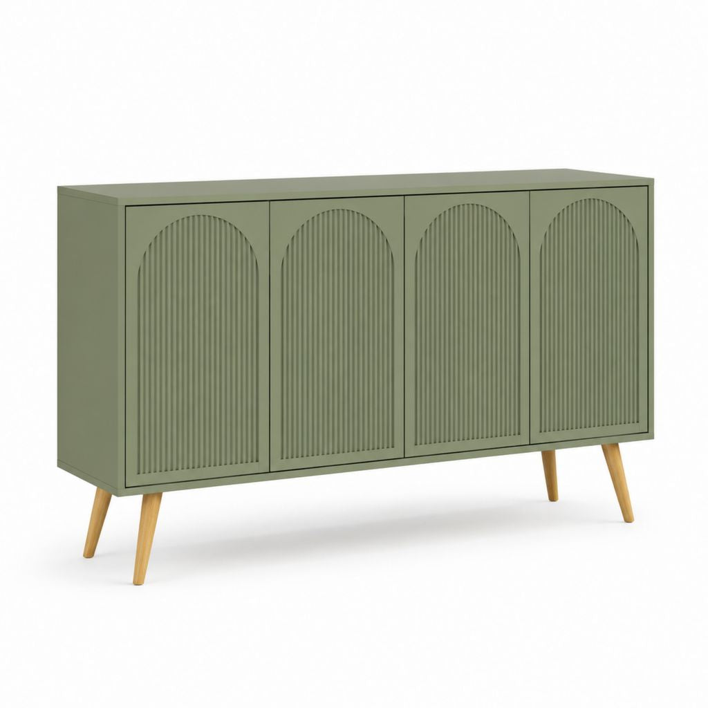 Sideboard mit 4 Türen Salbeigrün MDF rechteckig 160 x 40 x 80 cm