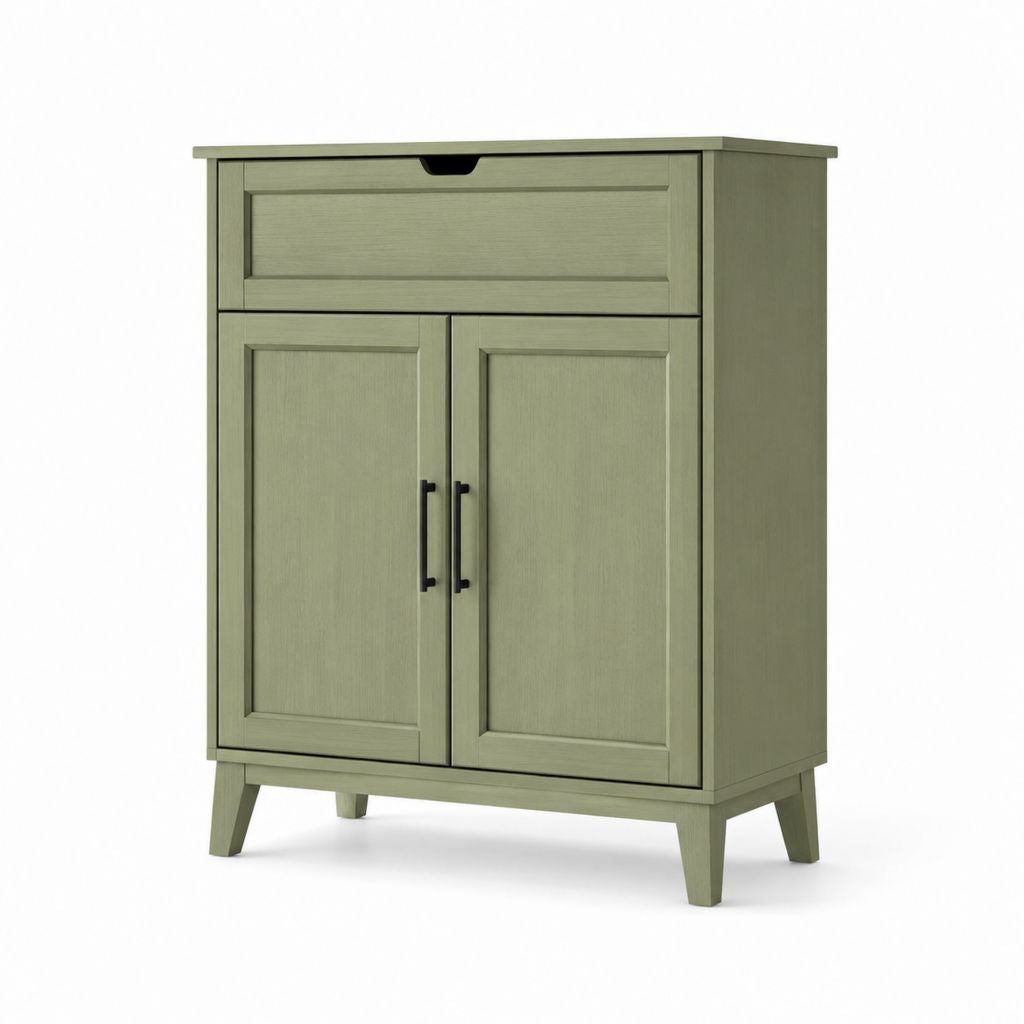 Sideboard mit 2 Türen und Schublade Grün MDF 80 x 40 x 120 cm