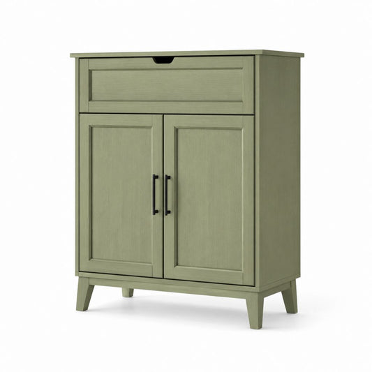Sideboard mit 2 Türen und Schublade Grün MDF 80 x 40 x 120 cm